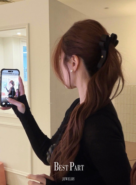 韩系蝴蝶结发夹女后脑勺饱满高级感香蕉夹大发量竖夹扭扭夹头饰