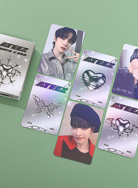 ateez小卡金弘中朴星化丁润浩姜吕尚周边拍立得专辑镭射lomo卡礼