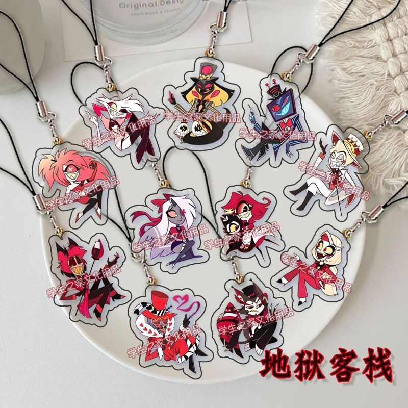 地狱客栈手机挂链夏莉阿拉斯托安吉尔书包笔袋饰品挂饰学生礼物潮