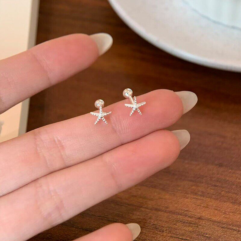 Tiny Sylvie S999纯银海星耳钉女设计感小众耳环高级耳饰养耳洞