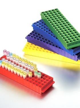 微型试管架 塑料微量离心管架 80孔 适用于1.5ml和2ml试管 90-8009  ep管架Biologix/巴罗克  可开票