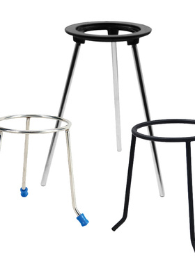 酒精灯用三角架不锈钢三角架烧杯支架铁三脚架酒精喷灯三角架煤气喷灯可拆卸铸铁支架含票