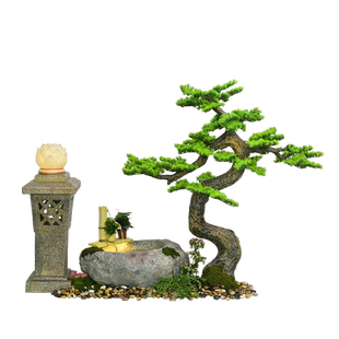 假山喷泉造景绿植装饰品室外庭院流水摆件阳台小鱼池入户花园布置