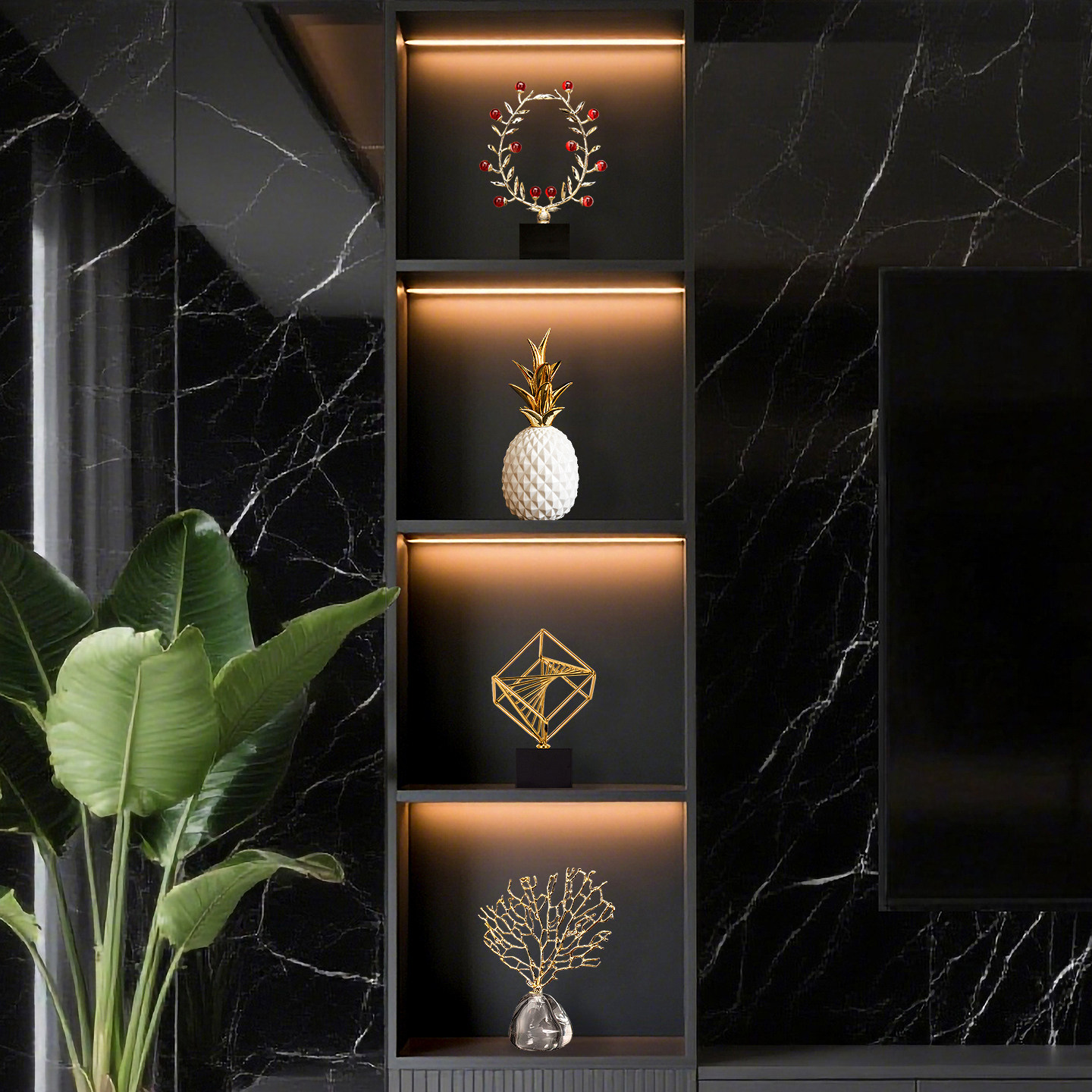 意式简约高级感轻奢客厅电视柜摆件创意酒柜家居装饰品桌面摆设