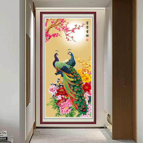 豪咖玄关走廊自粘壁画寓意好