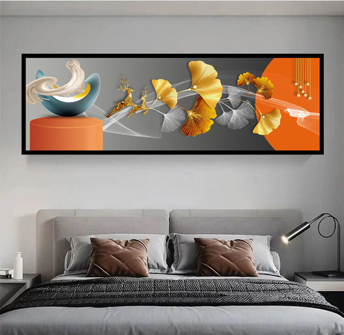 豪咖卧室床头画轻奢自粘装饰画