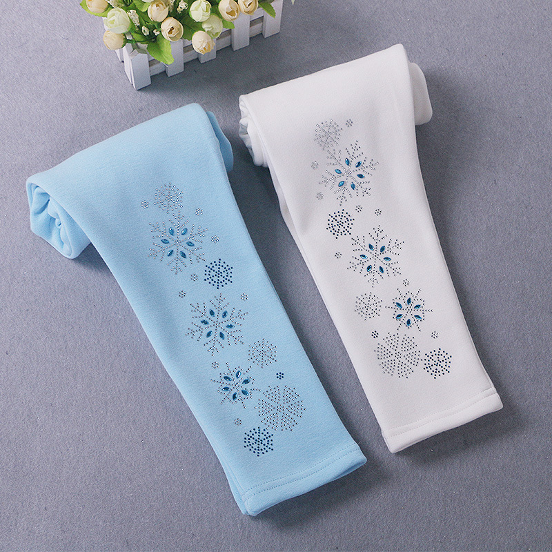 女童打底裤莎公主春秋冬新款加绒冰雪奇缘宝宝外穿百搭纯棉裤子