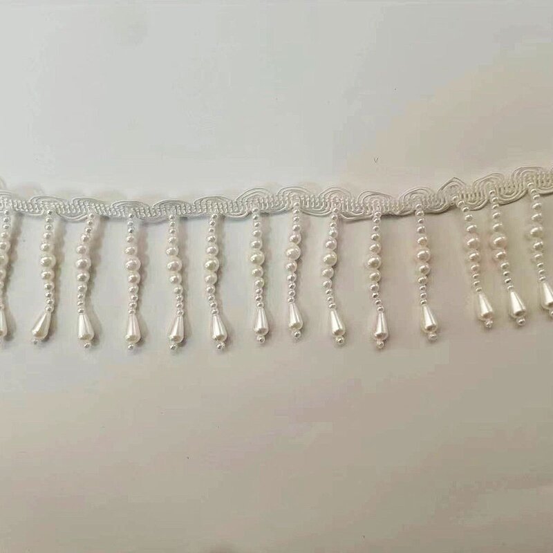 水滴手工吊珠花边diy辅料串珠珍珠重工汉服服装配饰流苏花边