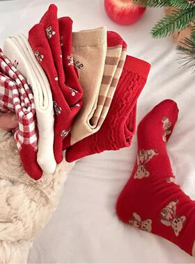 袜子女中筒袜可爱日系韩版卡通秋冬百搭学生网红纯棉甜美ins少女