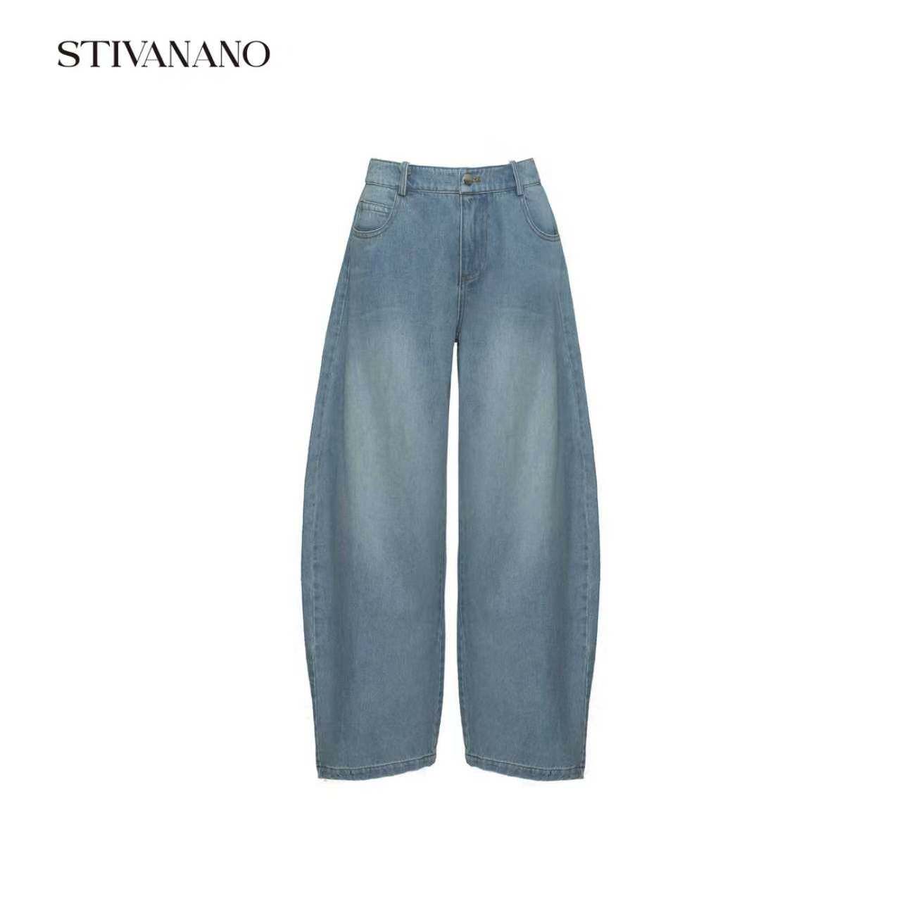 Stivanano无分割弧形牛仔裤