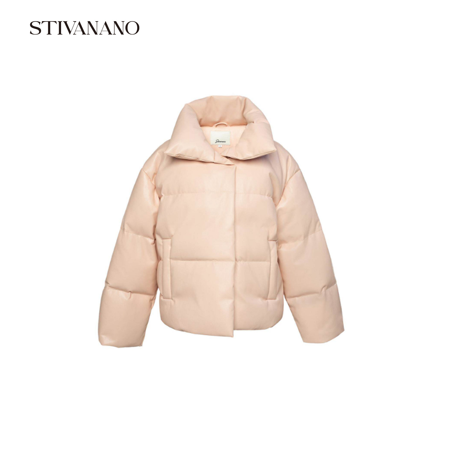Stivanano蛋白皮面包羽绒服