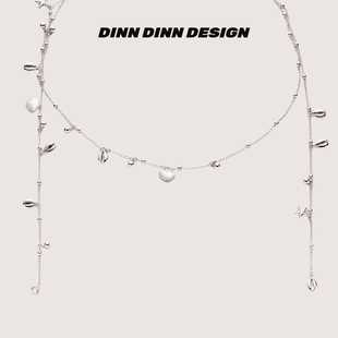 DINN 设计感辣妹锁骨链女 DESIGN海洋系列贝壳吊坠长项链时尚