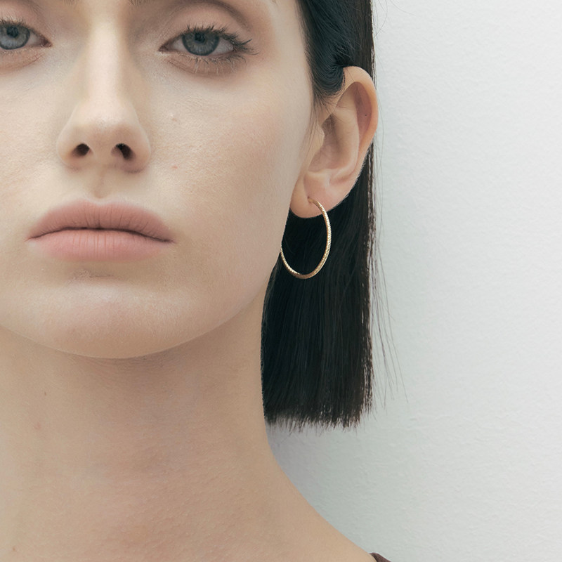 DINN DINN DESIGN简系列细闪小号圈圈耳环欧美风时尚金色显脸小,饰品/流行首饰/时尚饰品新,耳钉,淘宝优惠券,粉丝福利购,淘宝优惠卷