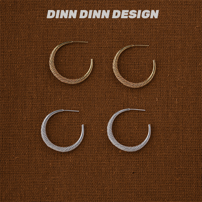 DINN DINN DESIGN立体压纹圈圈耳环个性轻奢高级感耳饰时尚复古,饰品/流行首饰/时尚饰品新,耳环,淘宝优惠券,粉丝福利购,淘宝优惠卷