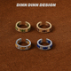 DINN DESIGN彩色穿线戒指秋冬新款 复古度假风小众设计百搭