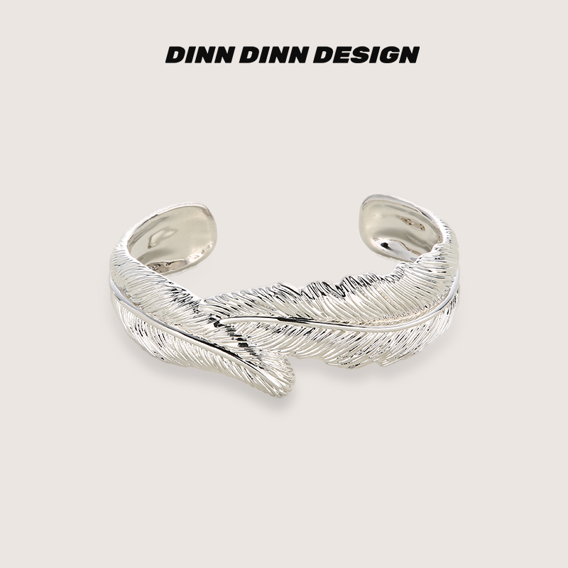 【新品】DINN DINN DESIGN羽毛手镯日常百搭新款轻奢高级感秋冬