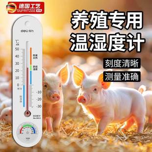 德国养殖专用温度计鸡场养猪场大棚壁挂式家用室内高精度温湿度计