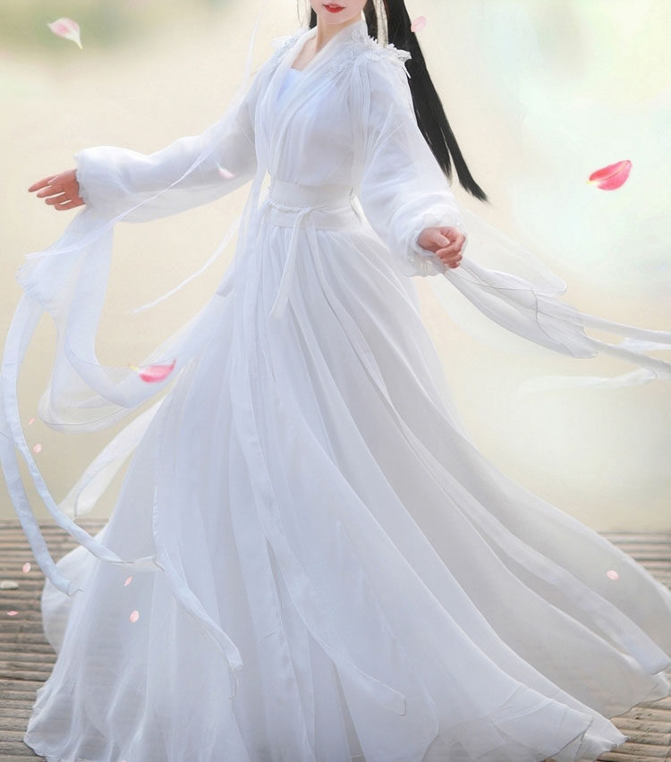 汉服女夏季广袖流仙裙古风春秋款中国风改良连衣裙古装飘逸超仙气