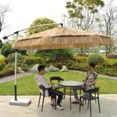 户外遮阳伞茅草庭院花园景区民宿农庄网红稻草伞农家小院子毛草伞