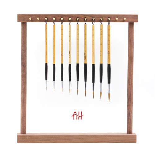 秋宏斋滋色水彩国画勾线白描工笔瘦金体狼毫小楷毛笔新手水彩画笔