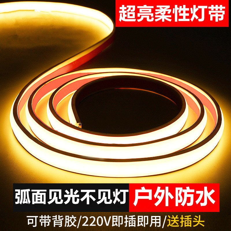 超亮led灯带220v户外防水灯带条