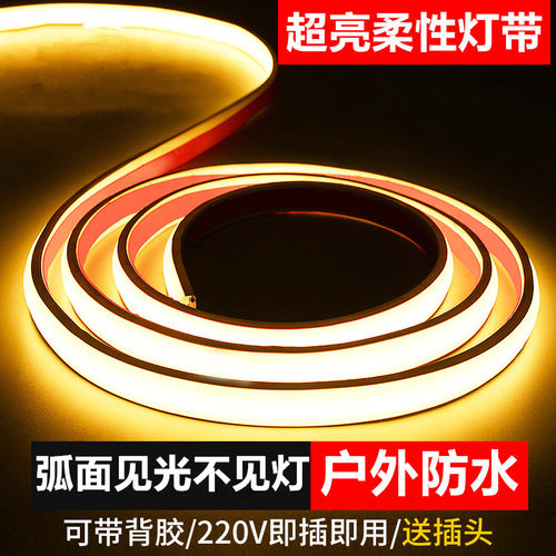 超亮led灯带220v户外防水灯带条