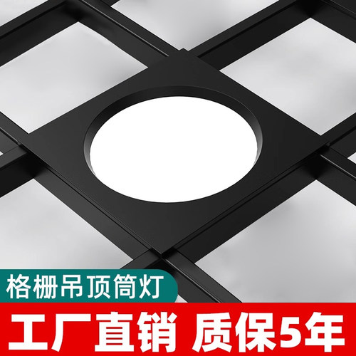 led格栅灯15x15嵌入式网格栅吊顶专用灯葡萄架灯方形筒灯斗胆射灯