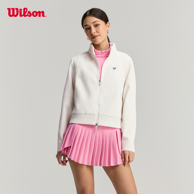 Wilson威尔胜官方26年春季新款女士Clubhouse立领防泼水网球棉服