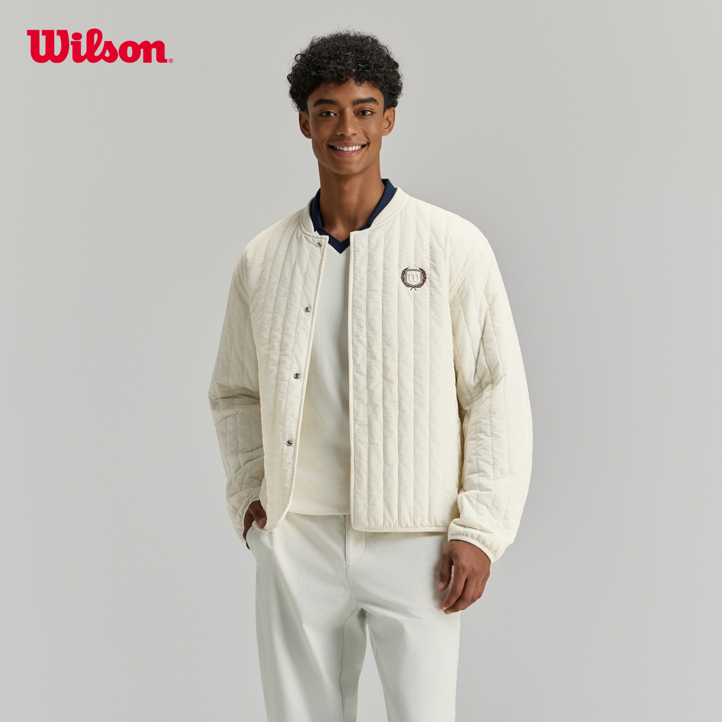 Wilson威尔胜26秋季新款男士Insulated经典夹克版型保暖网球棉服图片