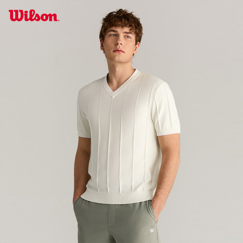 Wilson官方男士V领短袖