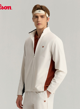 Wilson威尔胜官方春季男士DEPTH SHOT高弹力冲孔网球运动梭织外套