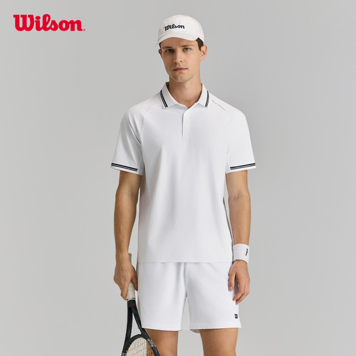 Wilson威尔胜WSP系列男士PRO TOUR弹力网球短袖POLO衫