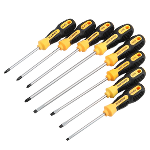 加硬一字螺丝刀工业级强磁螺丝批工具套装十字平口梅花改锥小起子