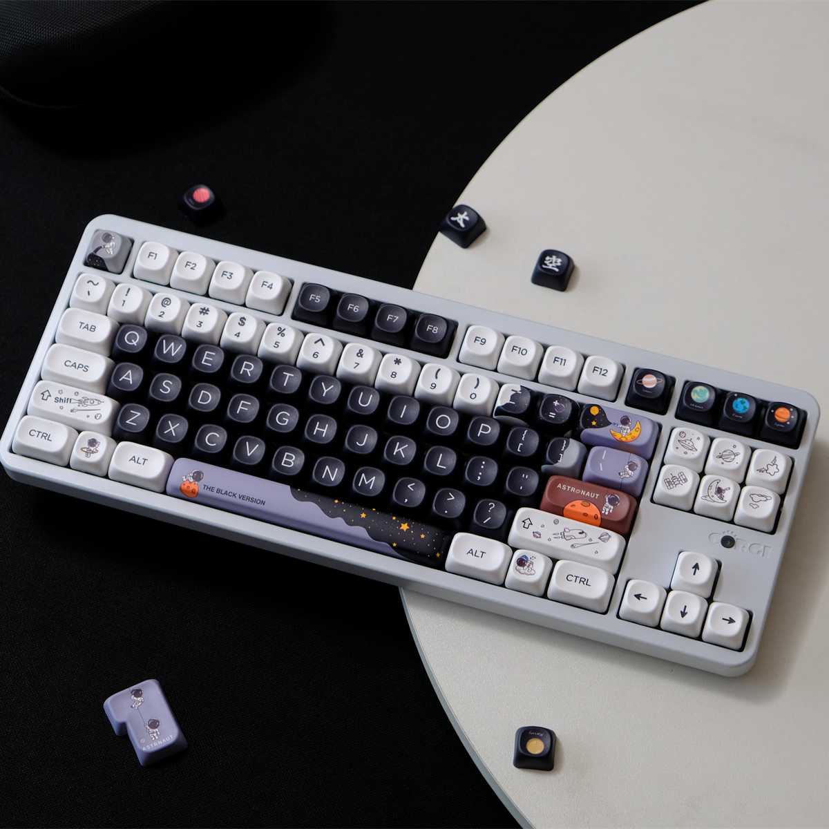 XOA宇航员黑 PBT 原厂高度 热升华 机械键盘帽 wooting 醉鹿 雨75