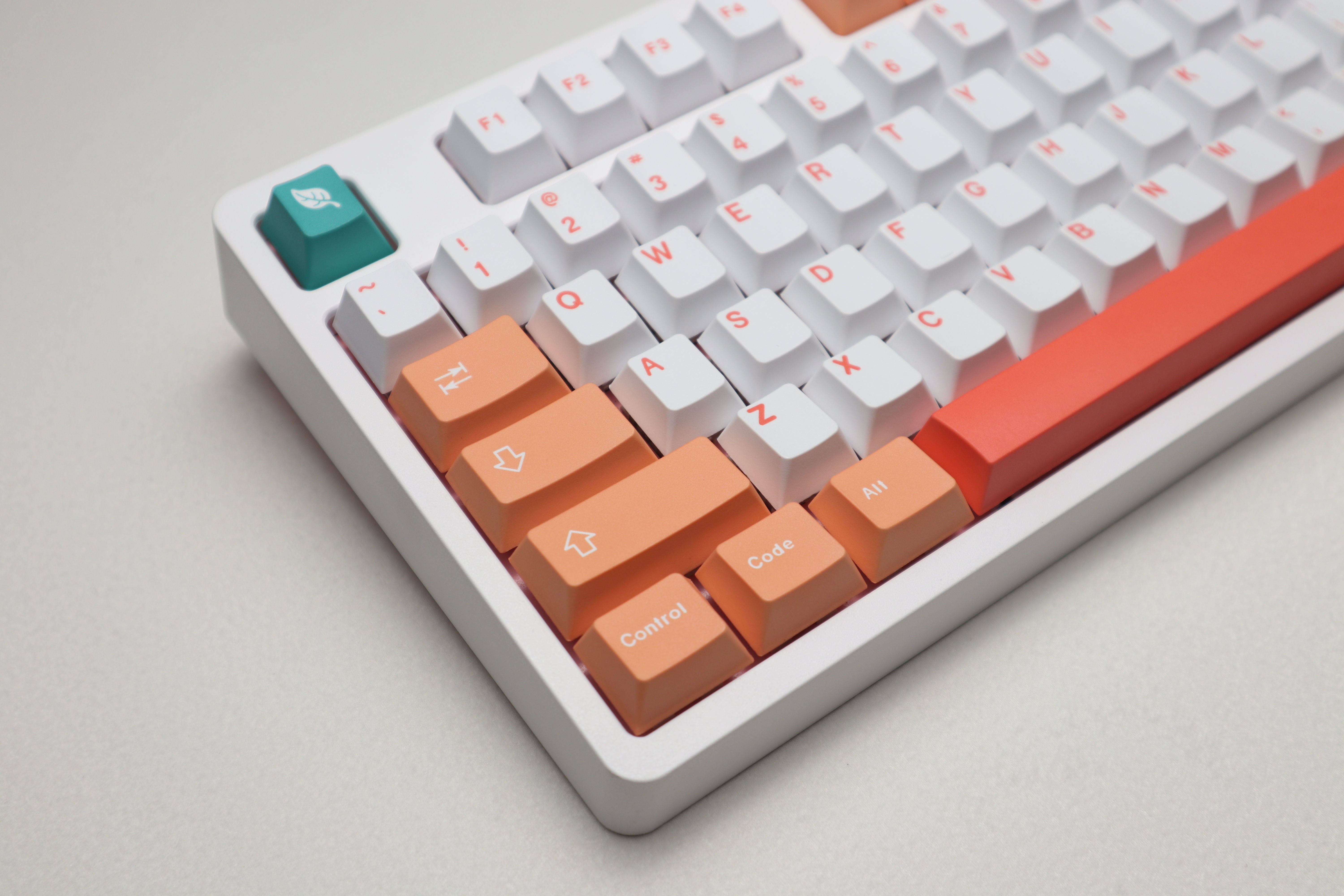 GMK 복숭아 129 키 PBT 오리지널 고도로 승화된 기계식 키보드 키캡 핫 브라더 주변 장치