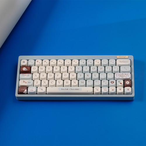 海盐巧克力键帽 PBT XOA高度 热升华 机械键盘帽 wooting 雨75