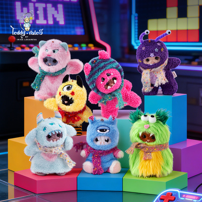 莉娜喵情绪萌兽手作毛绒猫咪潮玩