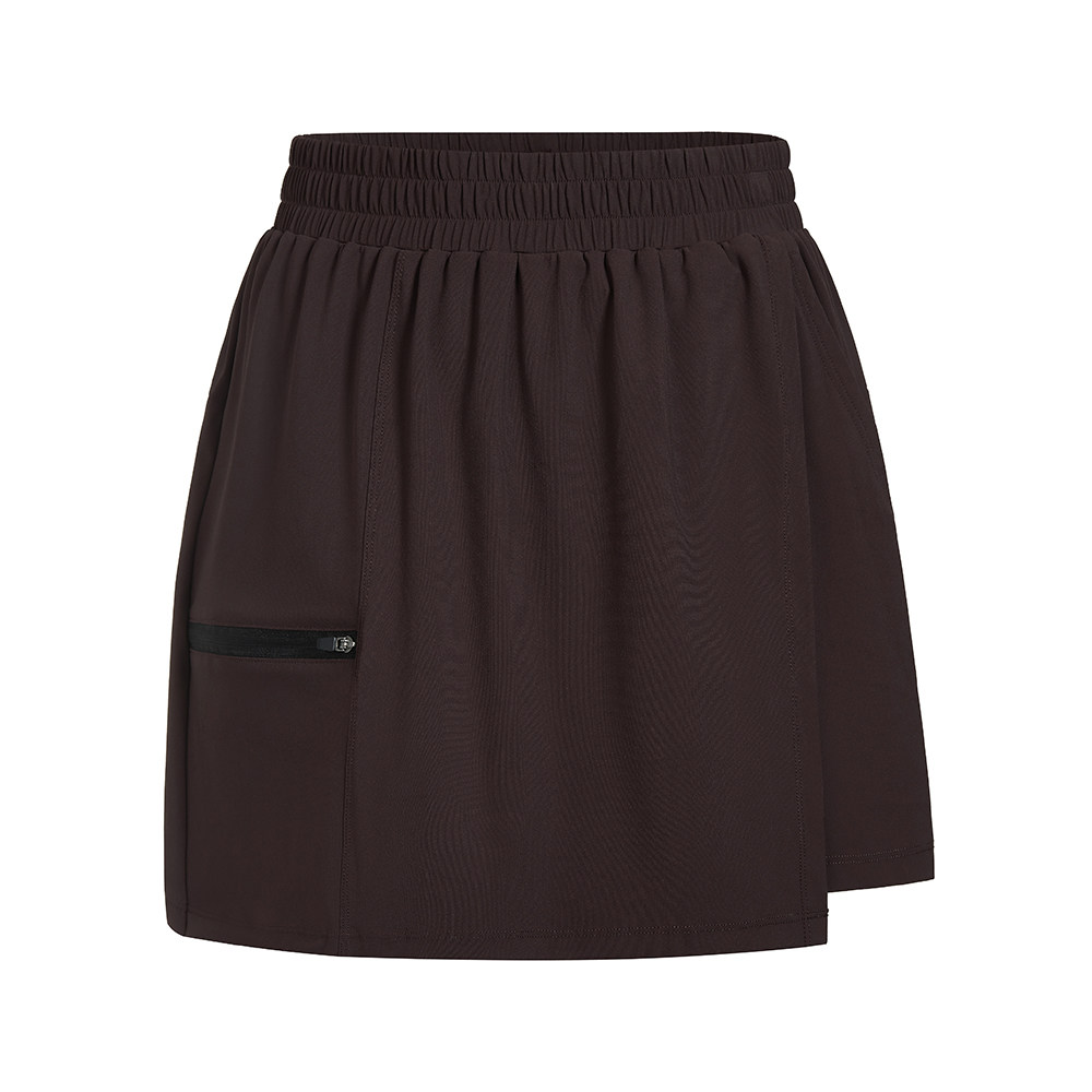 GYMANT肌肉蚂蚁春季新款高弹舒适运动健身短裙深酒红色女直出裙裤