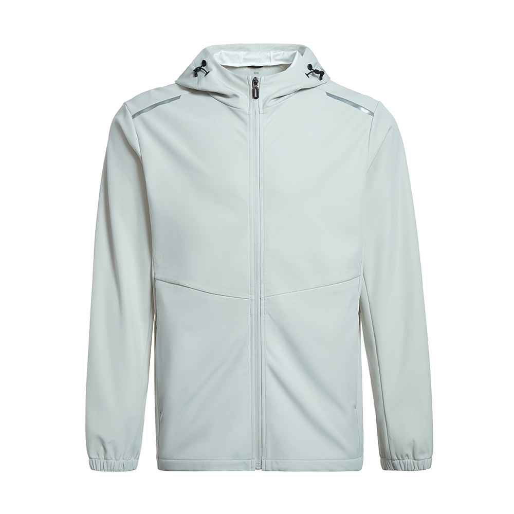 GYMANT肌肉蚂蚁秋新款运动健身服亲肤挺阔浅灰男连帽单层休闲外套