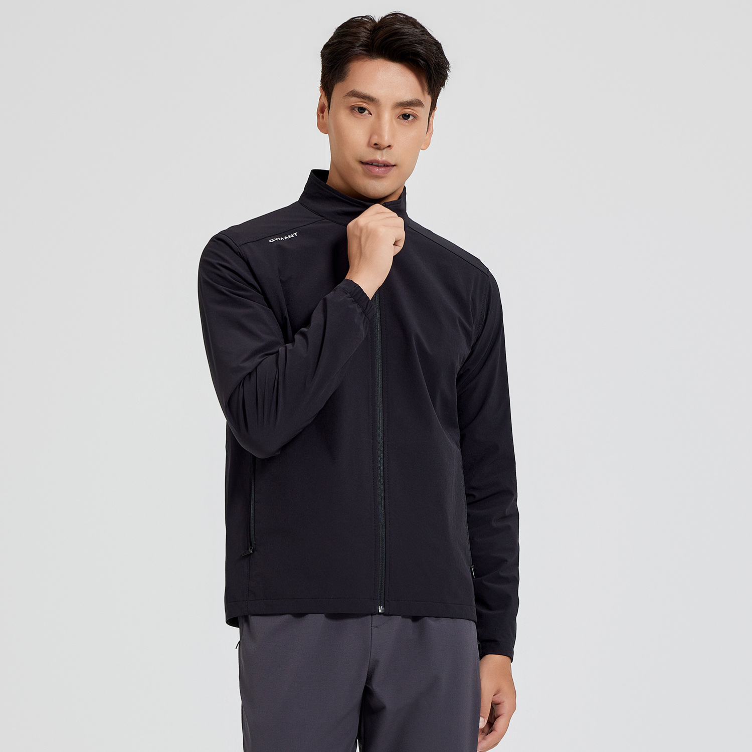 gymant肌肉蚂蚁2023年秋冬新款运动休闲透气速干男立领休闲外套