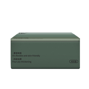 尤卡维极简400张四层加厚抽纸家用餐巾纸原生木浆纸巾大尺寸100抽