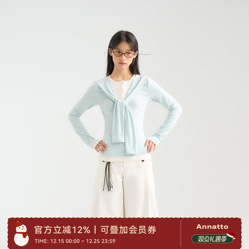 ANNATTO假两件长袖打底衫女