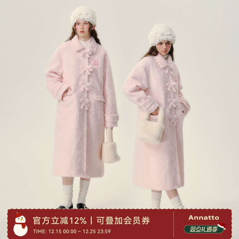 ANNATTO中长款毛呢大衣外套女
