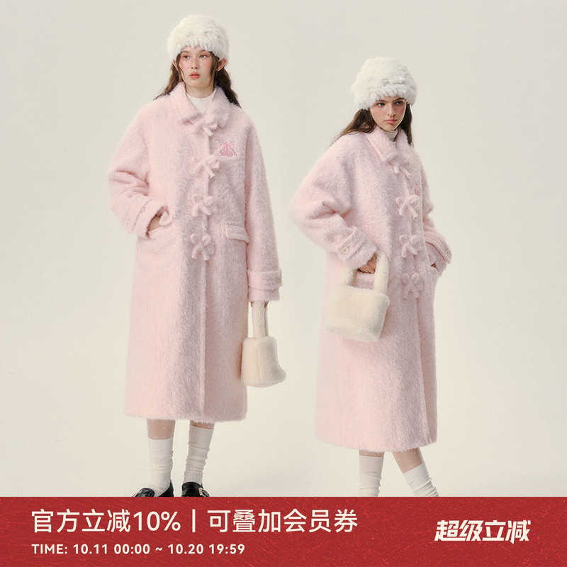 ANNATTO中长款毛呢大衣外套女