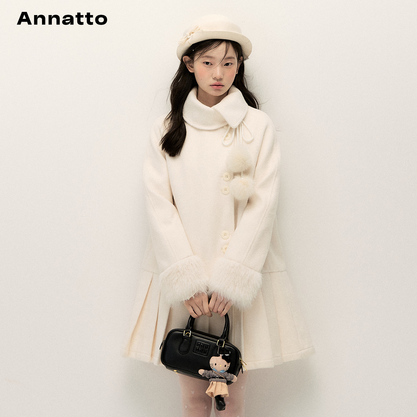 ANNATTO雪国来信白色大衣外套女