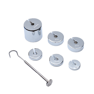 锐祺物理实验镀铬槽码10g20克开口配重秤砣200g挂钩教学测试砝码