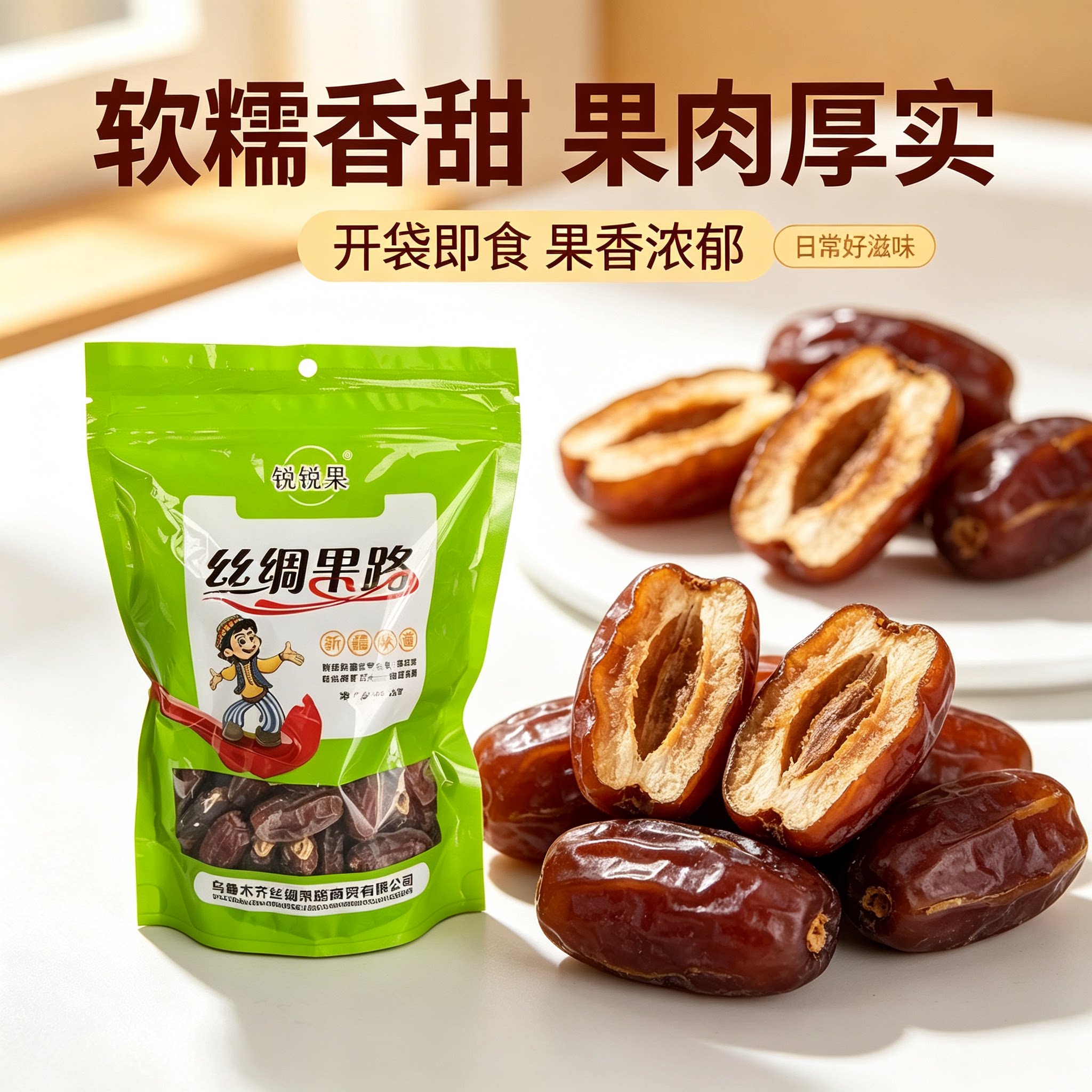 新疆特产进口黑椰枣阿拉伯新鲜大枣即食沙漠迪拜阿联酋新货零食