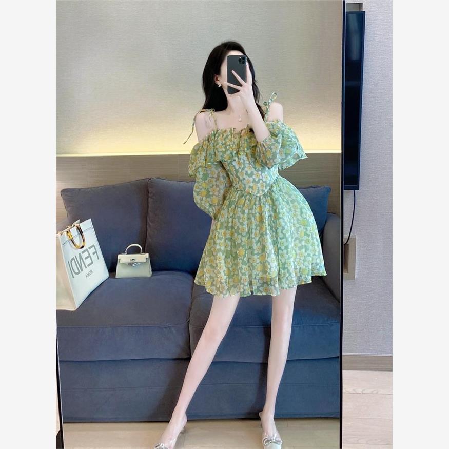 香港潮牌碎花连衣裙女夏2