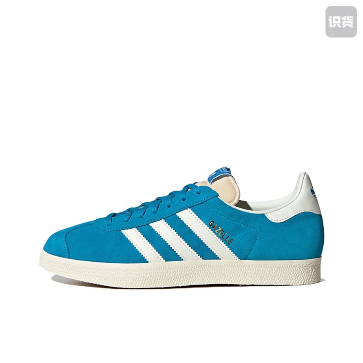 adidas originals GAZELLE 绒面革  蓝白GY7337黄