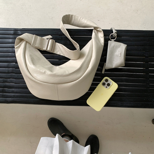 Unique blue复古大容量饺子包2025小众原创斜挎包百搭单肩腋下包